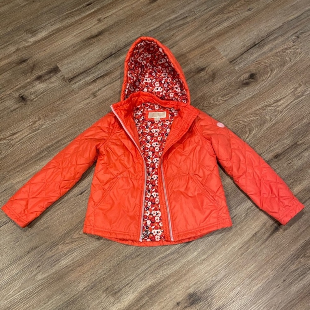 Micheal KORS Girls’ quilted puffer orange jacket - Picture 6 of 6
